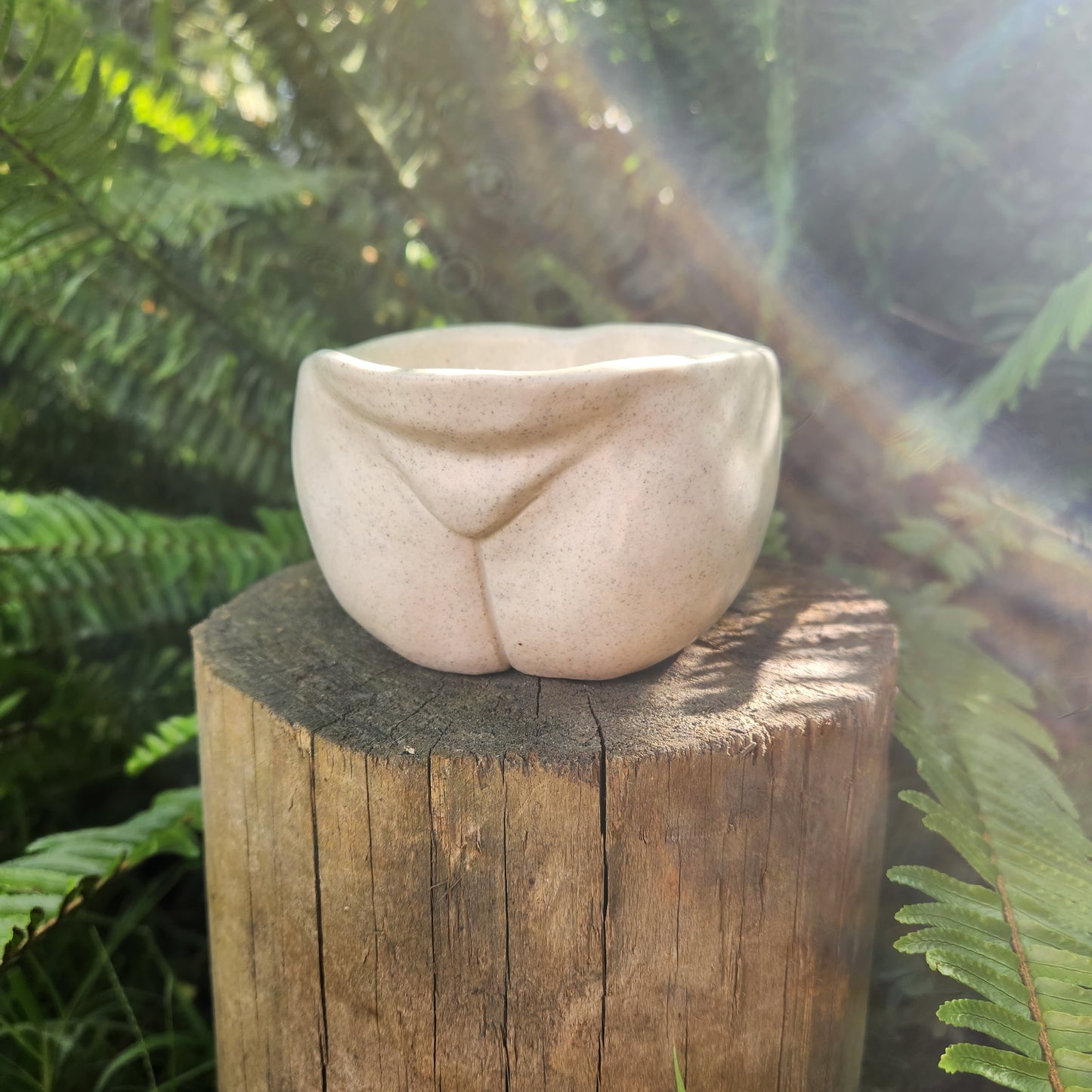 Handmade Ceramic Bum Mug - Sapphire