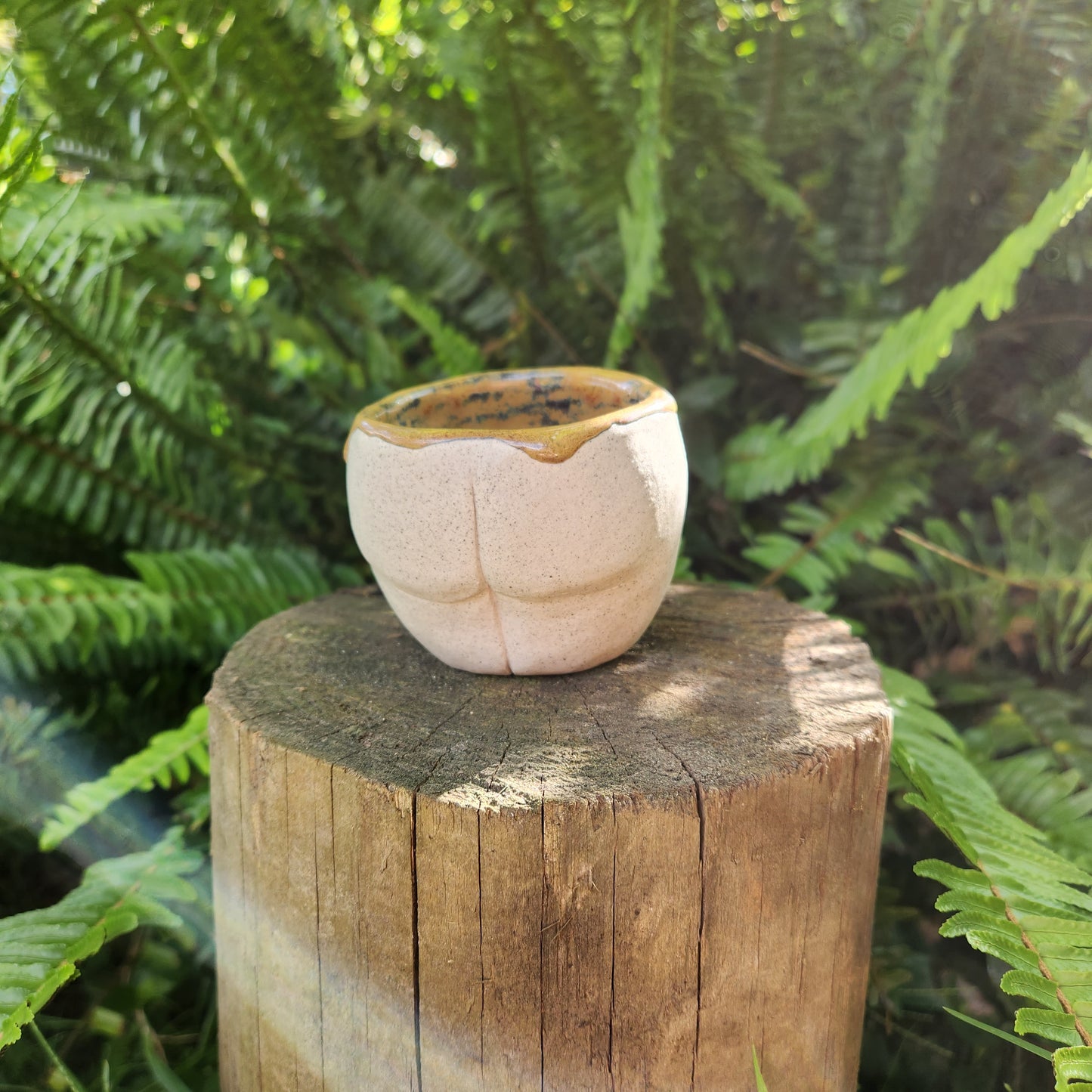 Handmade Ceramic Bum Mug - Riley