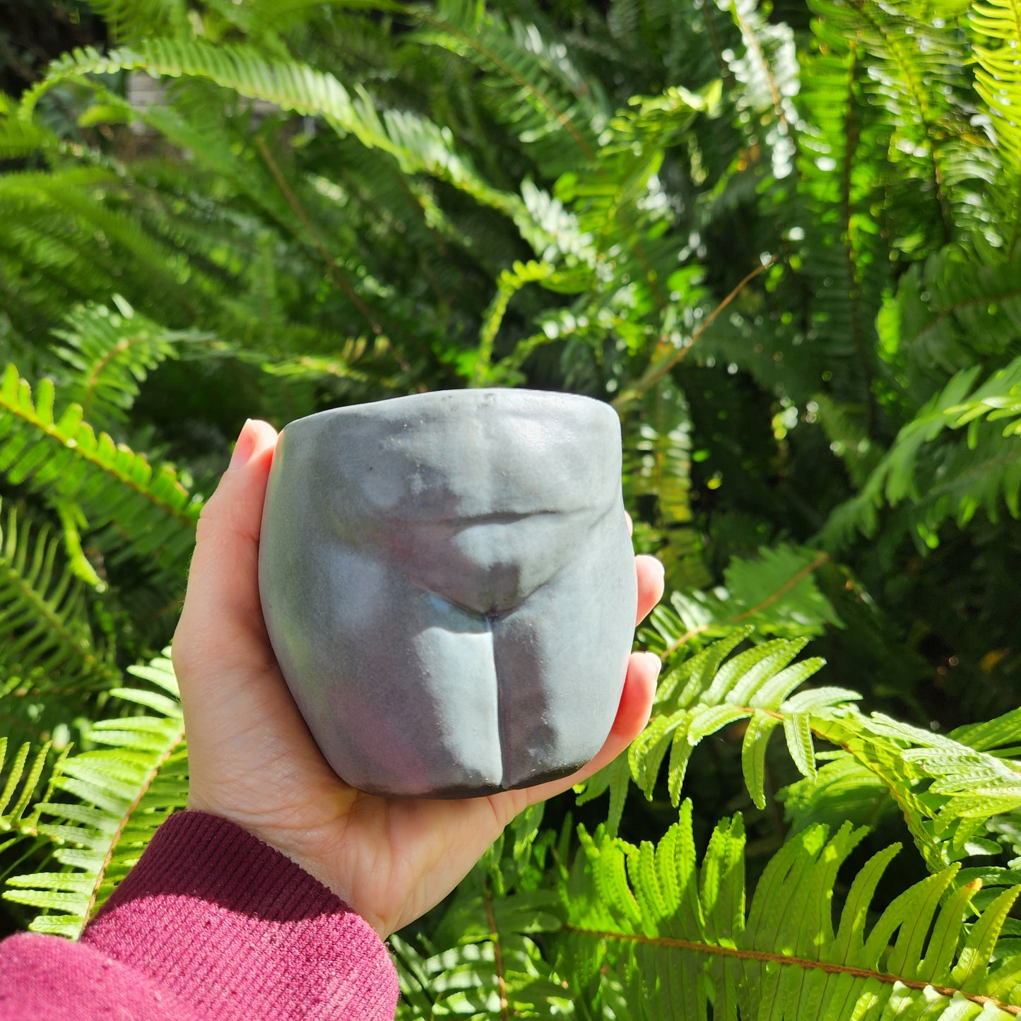 Handmade Ceramic Bum Cup - River